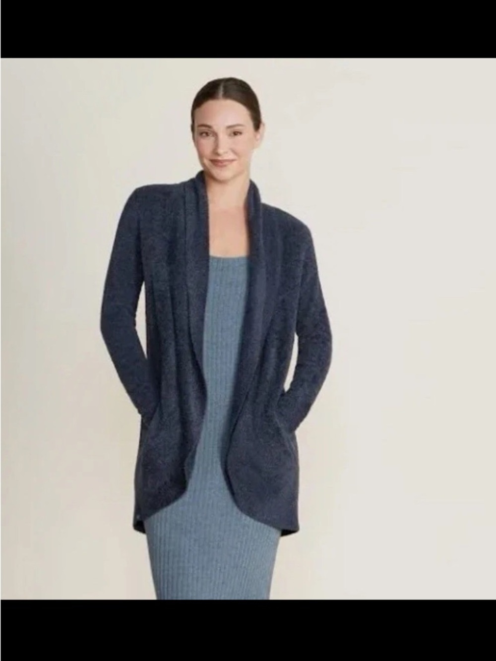 Barefoot Dreams Cozy Chic Lite Indigo Circle Cardigan